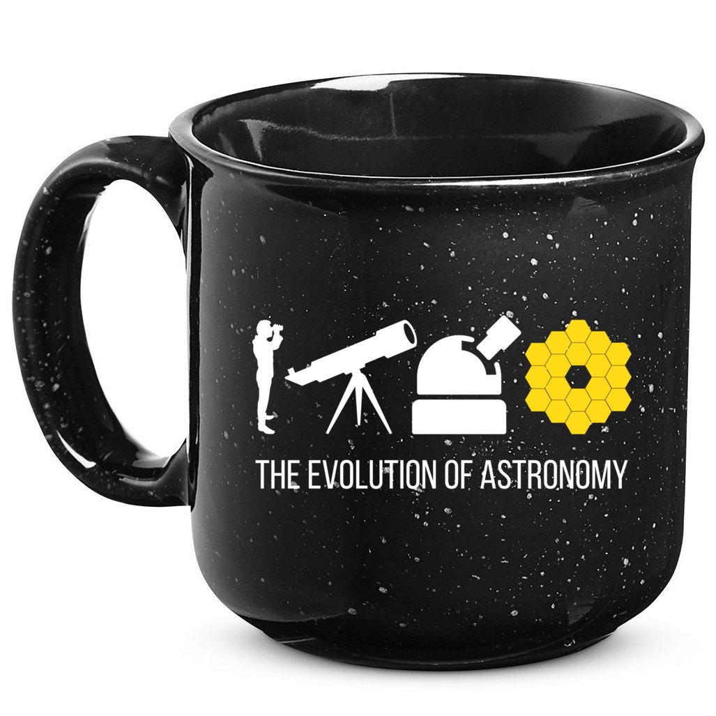 Evolution Of Astronomy Telescope James Webb Space Telescope Gift 15oz Campfire Ceramic Mug
