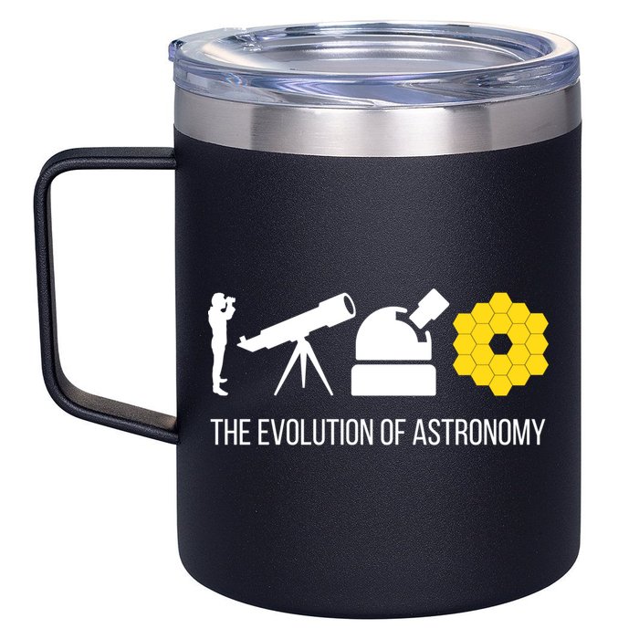 Evolution Of Astronomy Telescope James Webb Space Telescope Gift 12oz Stainless Steel Coffee Mug