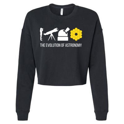 Evolution Of Astronomy Telescope James Webb Space Telescope Gift Cropped Pullover Crew