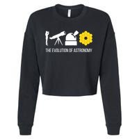 Evolution Of Astronomy Telescope James Webb Space Telescope Gift Cropped Pullover Crew