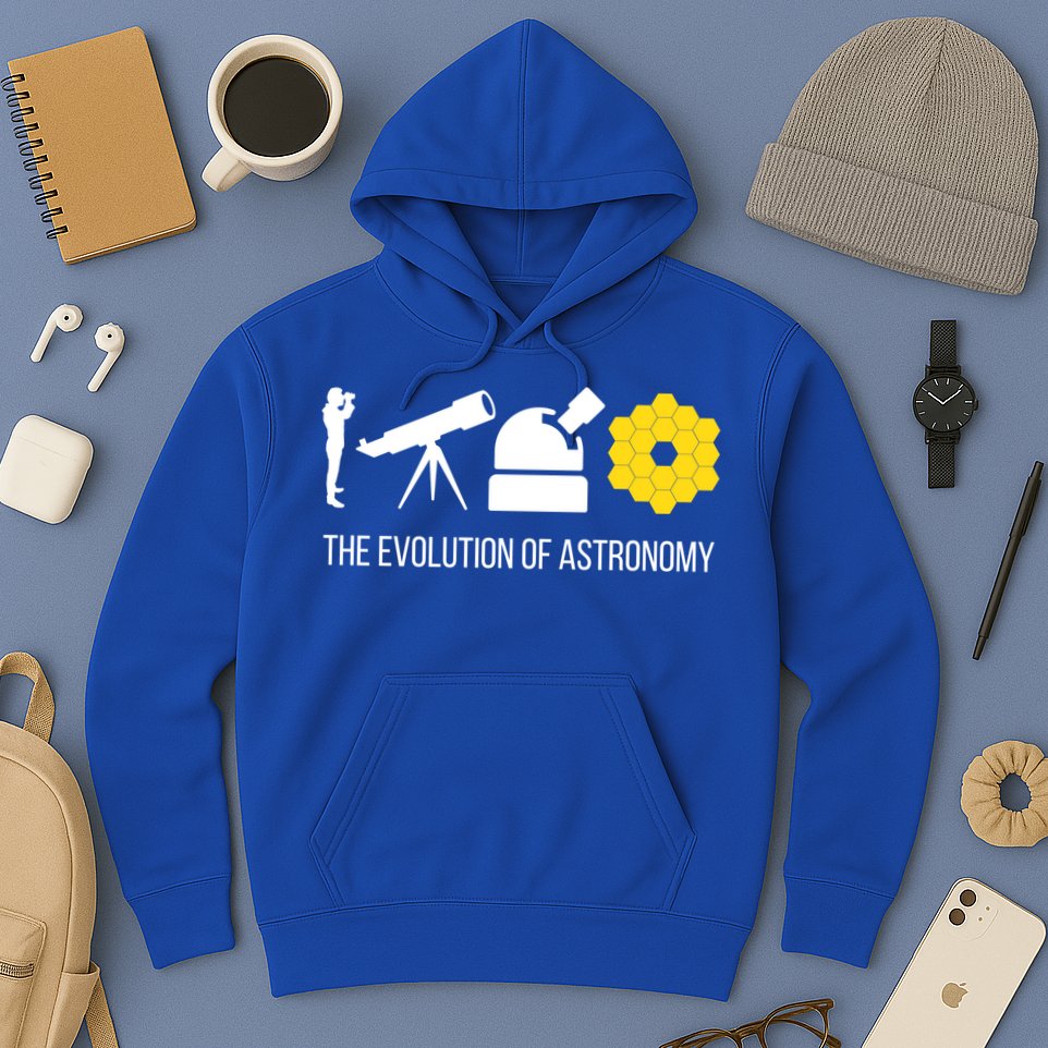 Evolution Of Astronomy Telescope James Webb Space Telescope Gift Hoodie