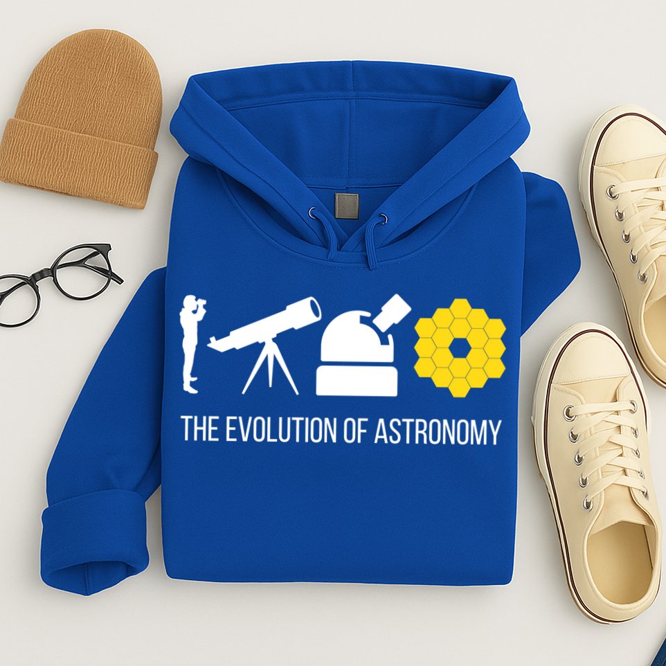 Evolution Of Astronomy Telescope James Webb Space Telescope Gift Hoodie