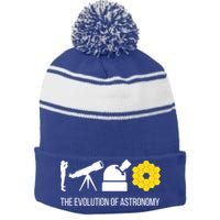 Evolution Of Astronomy Telescope James Webb Space Telescope Gift Stripe Pom Pom Beanie