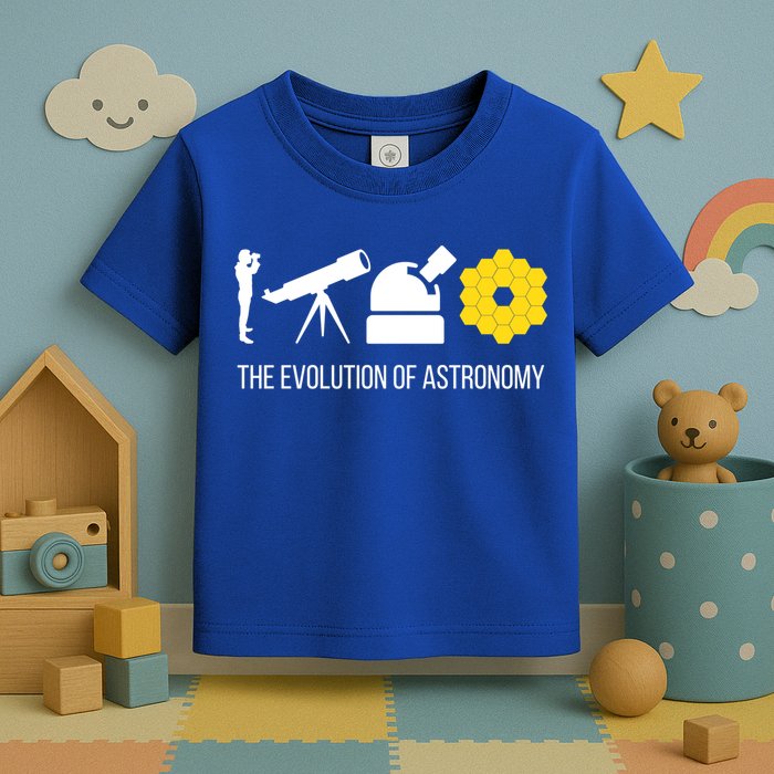 Evolution Of Astronomy Telescope James Webb Space Telescope Gift Toddler T-Shirt