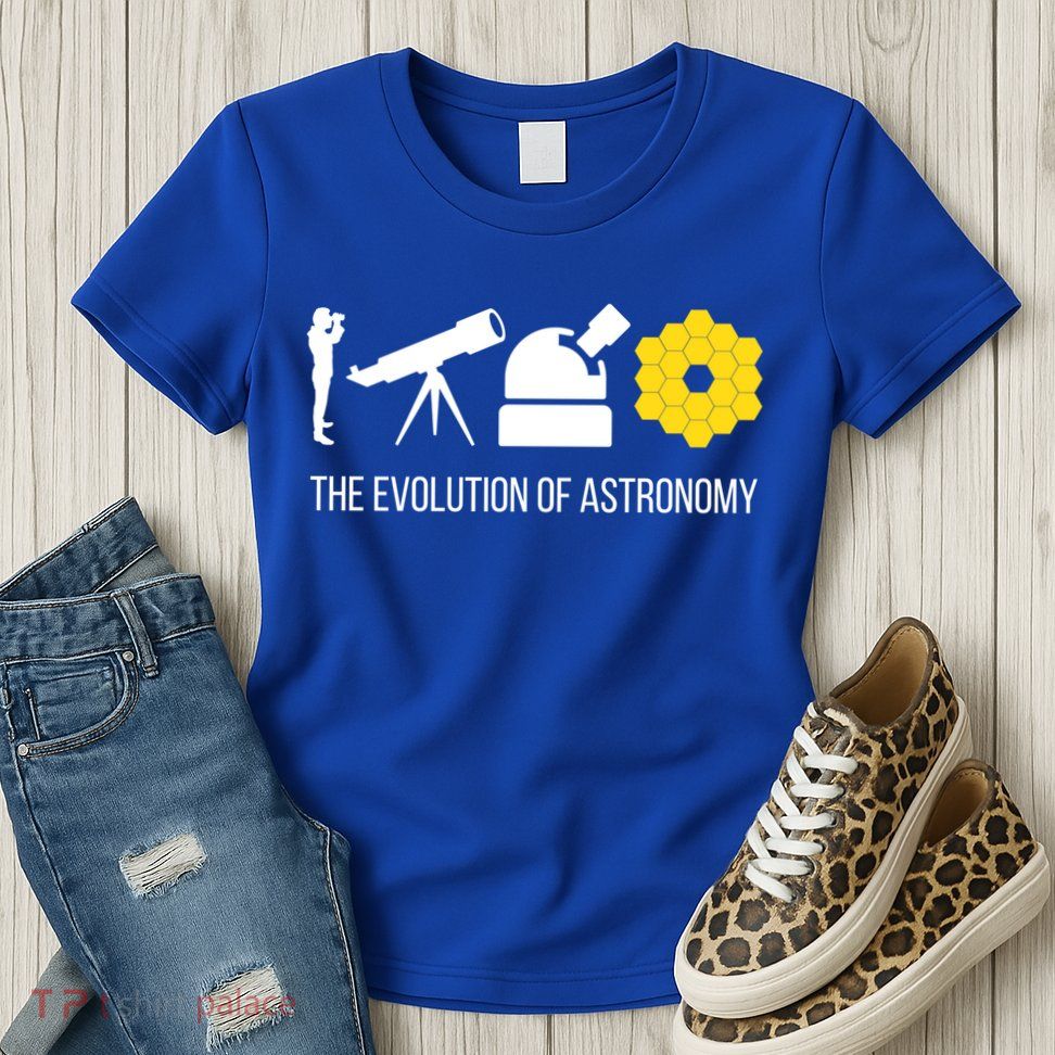 Evolution Of Astronomy Telescope James Webb Space Telescope Gift Womens T-Shirt