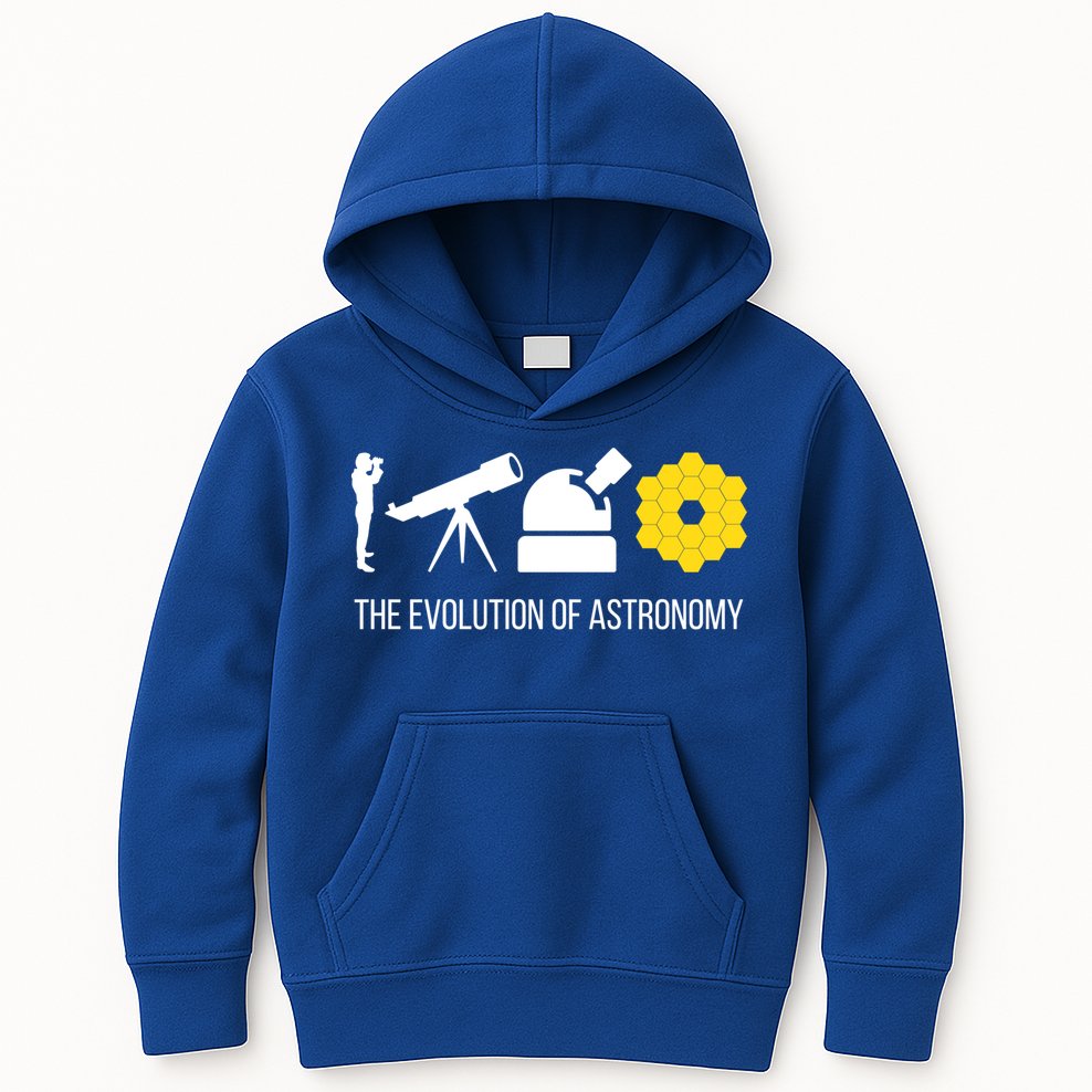 Evolution Of Astronomy Telescope James Webb Space Telescope Gift Kids Hoodie