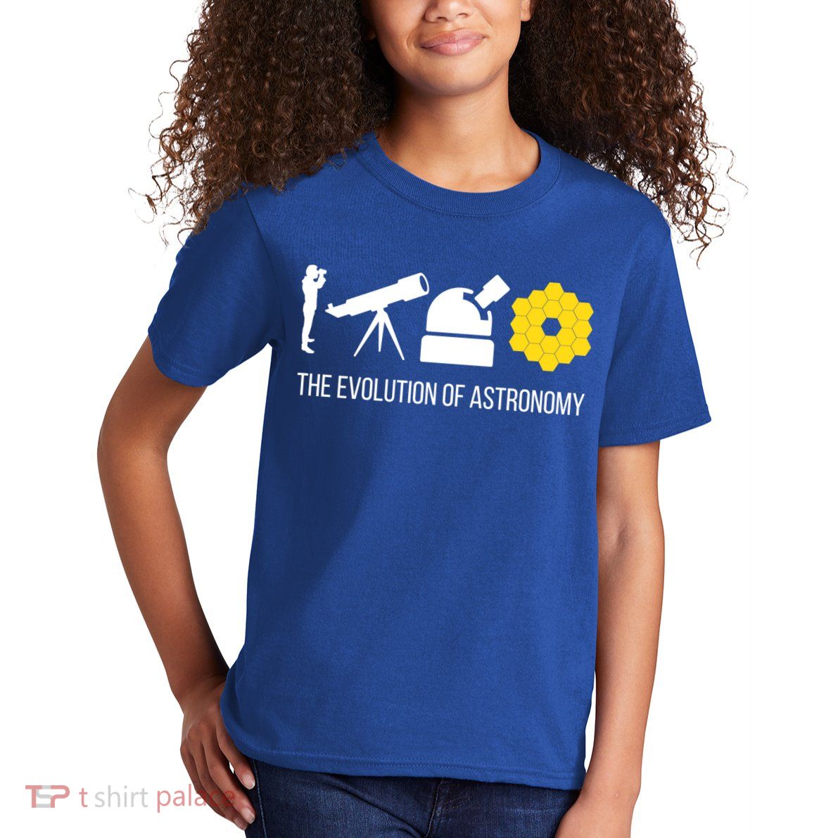 Evolution Of Astronomy Telescope James Webb Space Telescope Gift Kids T-Shirt