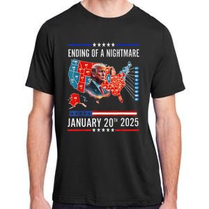 Ending Of A Nightmare January 20th 2025Donald Trump Usa Map Adult ChromaSoft Performance T-Shirt