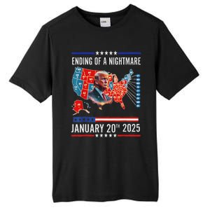 Ending Of A Nightmare January 20th 2025Donald Trump Usa Map Tall Fusion ChromaSoft Performance T-Shirt