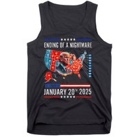 Ending Of A Nightmare January 20th 2025Donald Trump Usa Map Tank Top