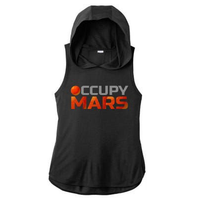 Explorer Occupygiftmars Astronomy Gift Ladies PosiCharge Tri-Blend Wicking Draft Hoodie Tank