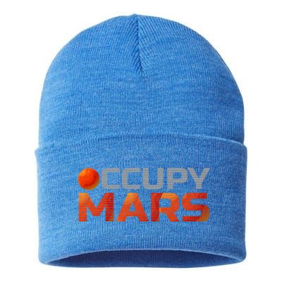 Explorer Occupygiftmars Astronomy Gift Sustainable Knit Beanie