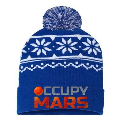 Explorer Occupygiftmars Astronomy Gift USA-Made Snowflake Beanie