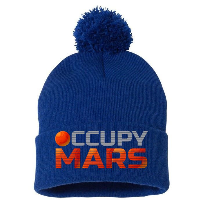 Explorer Occupygiftmars Astronomy Gift Pom Pom 12in Knit Beanie