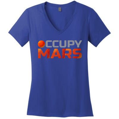 Explorer Occupygiftmars Astronomy Gift Women's V-Neck T-Shirt