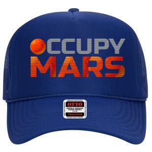 Explorer Occupygiftmars Astronomy Gift High Crown Mesh Back Trucker Hat