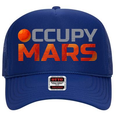 Explorer Occupygiftmars Astronomy Gift High Crown Mesh Back Trucker Hat