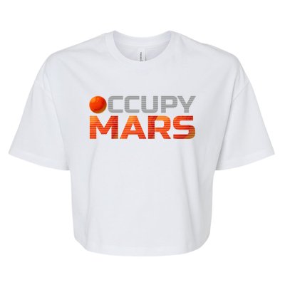 Explorer Occupygiftmars Astronomy Gift Bella+Canvas Jersey Crop Tee