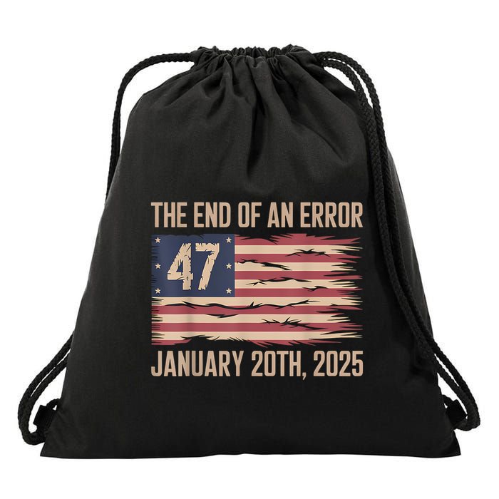 End Of An Error January 20 2025 President Inauguration Drawstring Bag