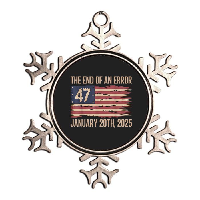 End Of An Error January 20 2025 President Inauguration Metallic Star Ornament
