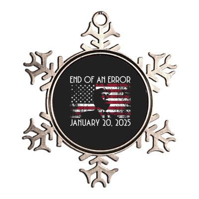End Of An Error Funny Trump Inauguration 2025 American Flag Metallic Star Ornament