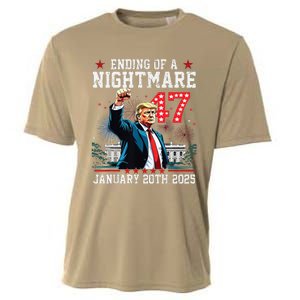 Ending Of A Nightmare January 20th 2025 Flag Usa Trump 45 47 Cooling Performance Crew T-Shirt