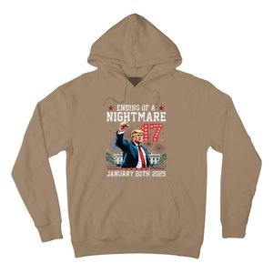 Ending Of A Nightmare January 20th 2025 Flag Usa Trump 45 47 Hoodie