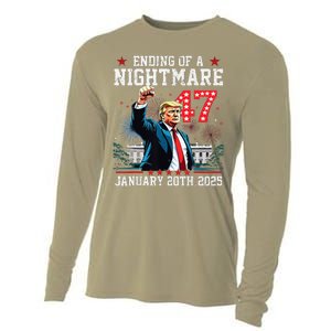 Ending Of A Nightmare January 20th 2025 Flag Usa Trump 45 47 Cooling Performance Long Sleeve Crew