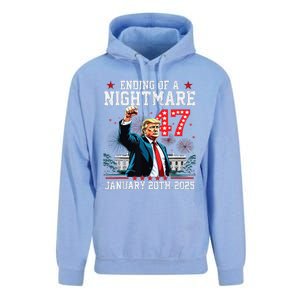 Ending Of A Nightmare January 20th 2025 Flag Usa Trump 45 47 Unisex Surf Hoodie