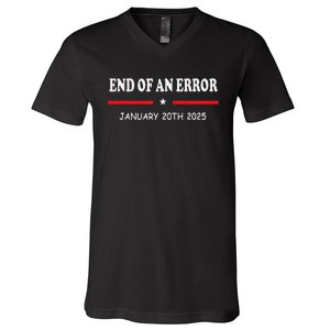 End Of An Error Anti Biden Pro Donald Trump Election 2024 V-Neck T-Shirt