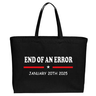 End Of An Error Anti Biden Pro Donald Trump Election 2024 Cotton Canvas Jumbo Tote