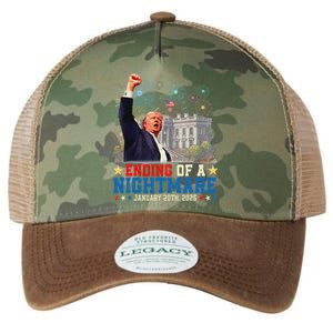 Ending Of A Nightmare January 20th Trump Inauguration Day Legacy Tie Dye Trucker Hat