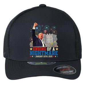 Ending Of A Nightmare January 20th Trump Inauguration Day Flexfit Unipanel Trucker Cap