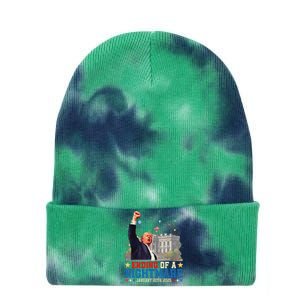 Ending Of A Nightmare January 20th Trump Inauguration Day Tie Dye 12in Knit Beanie