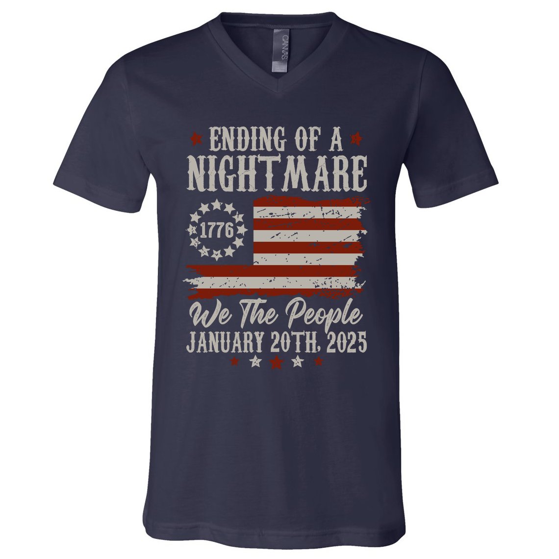 Ending Of A Nightmare Trump 2025 Inauguration We The People V-Neck T-Shirt