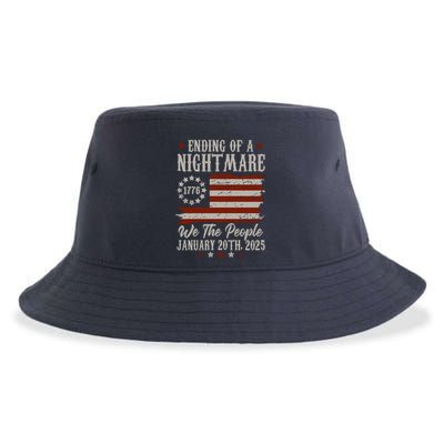Ending Of A Nightmare Trump 2025 Inauguration We The People Sustainable Bucket Hat