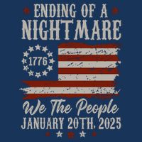 Ending Of A Nightmare Trump 2025 Inauguration We The People Drawstring Bag