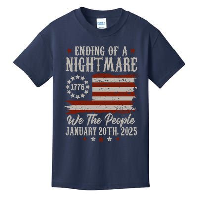 Ending Of A Nightmare Trump 2025 Inauguration We The People Kids T-Shirt