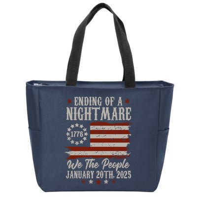 Ending Of A Nightmare Trump 2025 Inauguration We The People Zip Tote Bag