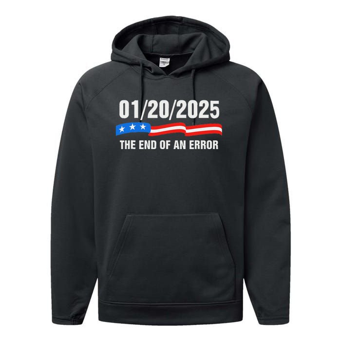 Ending Of A Nightmare January 20th 2025 Flag Usa Trump 45 47 Performance Fleece Hoodie