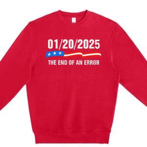 Ending Of A Nightmare January 20th 2025 Flag Usa Trump 45 47 Premium Crewneck Sweatshirt