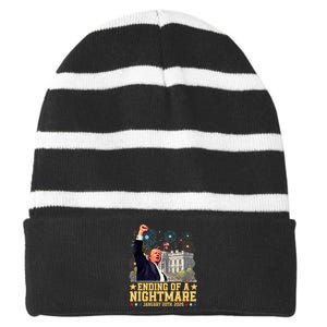 Ending Of A Nightmare January 20th 2025 Striped Beanie with Solid Band