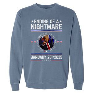 Ending Of A Nightmare January 20th 2025 Fun Trump Patriotic Garment-Dyed Sweatshirt