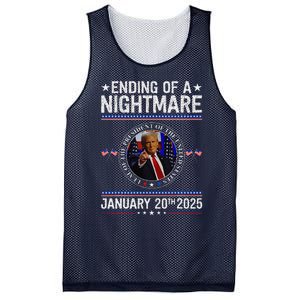 Ending Of A Nightmare January 20th 2025 Fun Trump Patriotic Mesh Reversible Basketball Jersey Tank