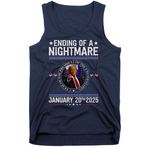 Ending Of A Nightmare January 20th 2025 Fun Trump Patriotic Tank Top