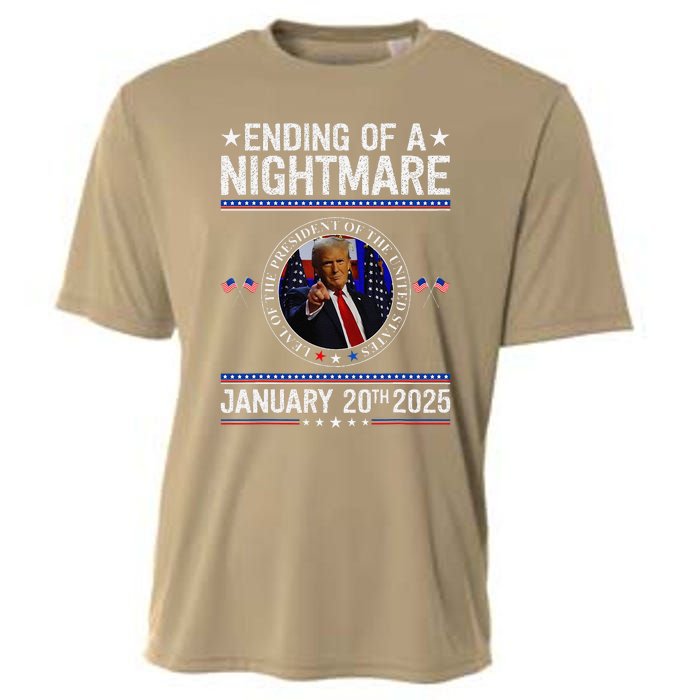 Ending Of A Nightmare January 20th 2025 Fun Trump Patriotic Cooling Performance Crew T-Shirt