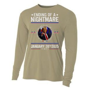 Ending Of A Nightmare January 20th 2025 Fun Trump Patriotic Cooling Performance Long Sleeve Crew