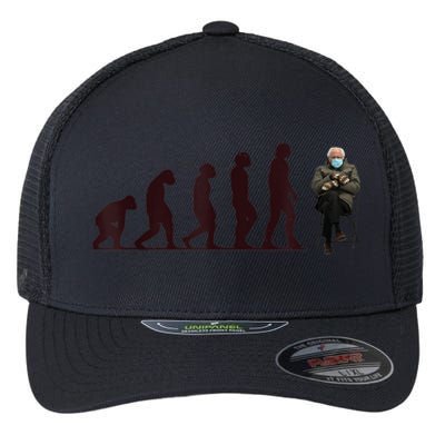 Evolution Of Bernie Sanders Mittens Meme Flexfit Unipanel Trucker Cap