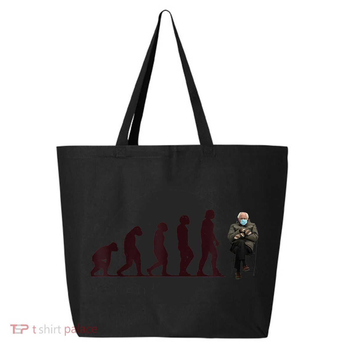 Evolution Of Bernie Sanders Mittens Meme 25L Jumbo Tote