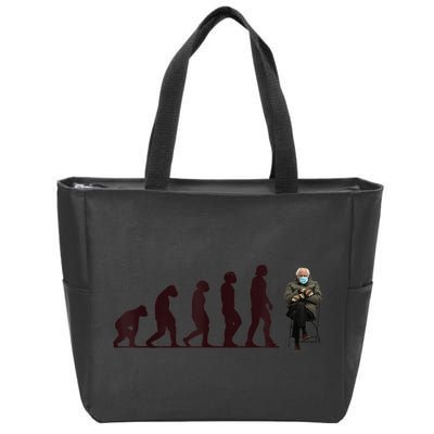 Evolution Of Bernie Sanders Mittens Meme Zip Tote Bag